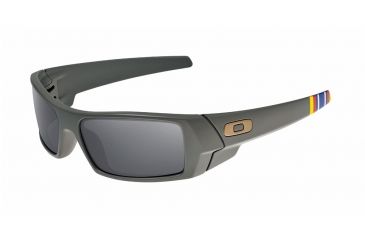 Image of Oakley SI Gascan Sunglasses,Matte Black Frame,Rectangle Black Iridium Lens OO9014-01