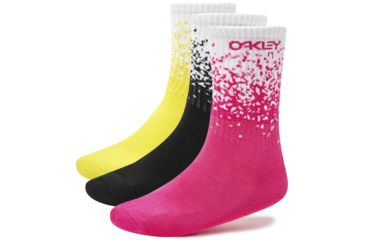 Image of Oakley SI Gradient Socks, 3x Pack - Mens, Blackout, Large, 93312-02E-02E-L
