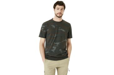 Image of Oakley Link Short Sleeve Top - Mens, Blackout Camo, Large, 434246P-978-L