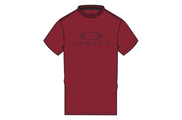 Image of Oakley SI O Bark Short Sleeve T-Shirt - Mens, Deep Red, L, 457130-40WL-L