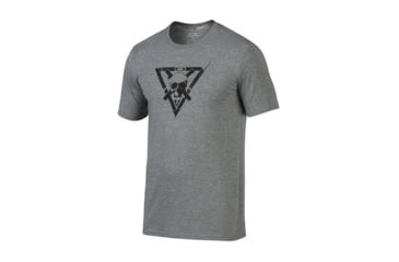Image of Oakley SI O-Skull Cross Short Sleeve Tee - Mens, Athletic Heather Grey, Extra Large, 456237-24G-XL