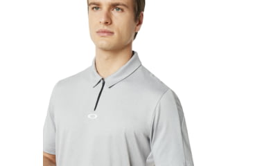 Image of Oakley SI Perf Ellipse Golf Polo Short Sleeve - Mens, Granite Heather, Small, 434340-24L-S