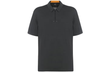 Image of Oakley SI Perf Ellipse Golf Polo Short Sleeve - Mens, Jet Black Heather, Small, 434340-01S-S