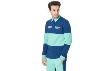 Image of Oakley SI Tn Racing Team Long Sleeve Polo - Mens, Dark Blue, 2XL, 434321-609-XXL