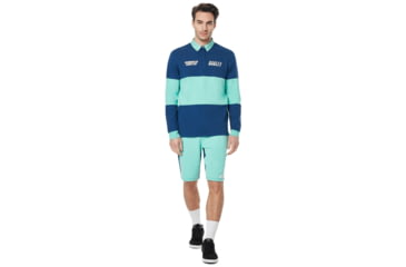 Image of Oakley SI Tn Racing Team Long Sleeve Polo - Mens, Dark Blue, 2XL, 434321-609-XXL