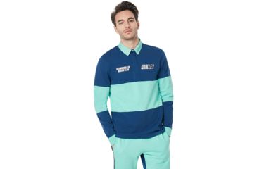 Image of Oakley SI Tn Racing Team Long Sleeve Polo - Mens, Dark Blue, 2XL, 434321-609-XXL