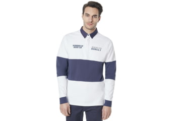 Image of Oakley SI Tn Racing Team Long Sleeve Polo - Mens, White, 2XL, 434321-100-XXL