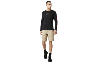 Image of Oakley SI Usa Star Ls Tee - Mens, Blackout, Extra Small, 457567-02E-XS