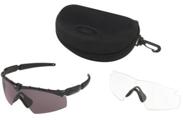 Image of Oakley SI Standard Issue Ballistic M-Frame 2.0 Strike 2 Lens Array Safety Glasses, Matte Black w/Prizm GREY,CLR, OO9213-0632