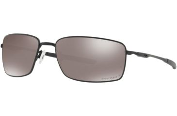 Image of Oakley Standard Issue Square Wire BlackStandard Issuede Collection Sunglasses, Matte Black w/Prizm Black Polarized, OO4075-1260