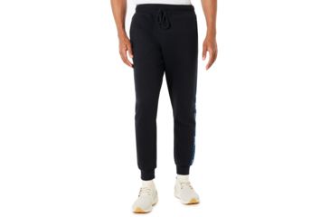 Image of Oakley Street Logo Tape Fleece Pants - Mens, Blackout, Medium, 422471-02E-M