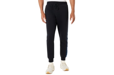 Image of Oakley Street Logo Tape Fleece Pants - Mens, Blackout, Small, 422471-02E-S