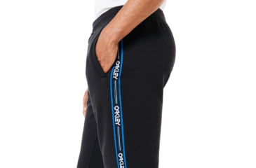 Image of Oakley Street Logo Tape Fleece Pants - Mens, Blackout, Small, 422471-02E-S
