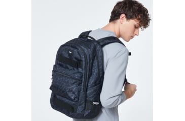 Image of Oakley Street Skate Backpack - Mens, Black Glass Print, One Size, 921421-94T-U