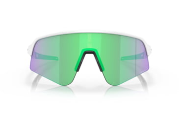 Image of Oakley Sutro Lite Sweep Sunglasses, Matte White Frame, Prizm Road Jade Lens, 39, OO9465-946504-39