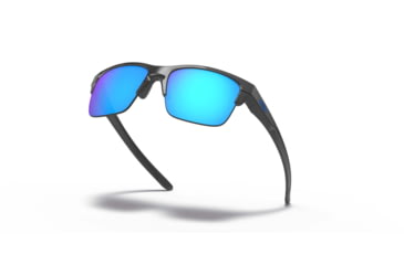Image of Oakley Thinlink Sunglasses, Dark Gray Frame, Sapphire Iridium Lens, OO9316-04