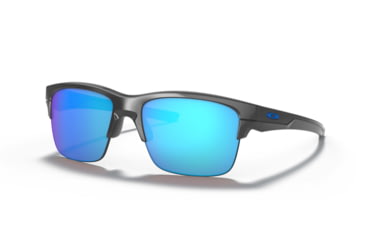 Image of Oakley Thinlink Sunglasses, Dark Gray Frame, Sapphire Iridium Lens, OO9316-04