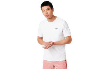 Image of Oakley Back Ad Heritage Tee - Mens, White, Medium, 457695-100-M