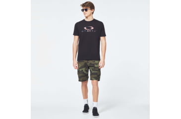 Image of Oakley Usa Flag Ellipse Short Sleeve Tee - Mens, Blackout, Medium, FOA400252-02E-M