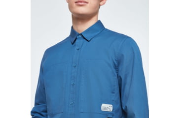 Image of Oakley Workwear Patch Long Sleeve Shirt - Mens, Interstellar Blue, Medium, FOA400028-6TR-M