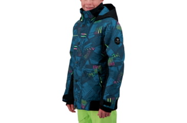 Image of Obermeyer Gage Jacket - Boys, Radio Waves, Large, 41071-21170-L