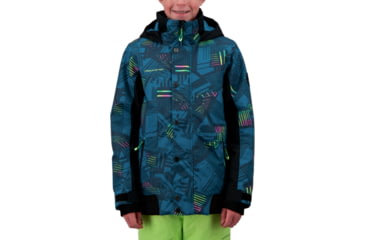 Image of Obermeyer Gage Jacket - Boys, Radio Waves, Large, 41071-21170-L