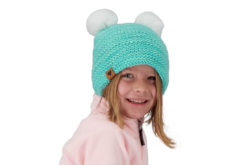 Image of Obermeyer Glen FF Pom-Pom Beanie, Baby Blues, One Size, 78045-21062-ONE SIZE
