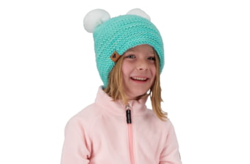 Image of Obermeyer Glen FF Pom-Pom Beanie, Baby Blues, One Size, 78045-21062-ONE SIZE