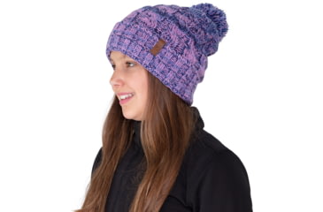 Image of Obermeyer San Fran Pom Beanie - Girls, Vinca, One Size, 38018-22073-ONE SIZE