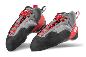 Image of Ocun Jett Crack Climbing Shoes, Grey/Red, 9, 4578-Grey/Red-9