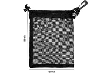 Image of Odin's Innovations Mesh Drawstring Bag w/ Clip, Black, 1409990