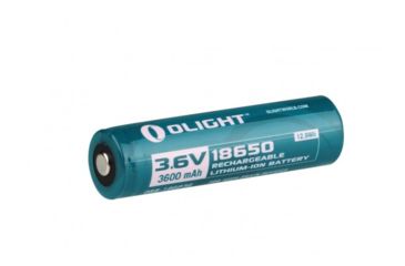 Image of Olight 18650 3.6V Lithium Rechargeable Battery with Storage Box, 3600mAh, Blue OLIGHT-18650-3600MAH-BOX