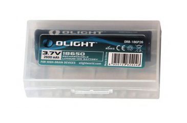 Image of Olight 18650 Rechargeable Lithium-Ion Battery - 2600mAh, Blue OLIGHT-18650-2600MAH-BOX