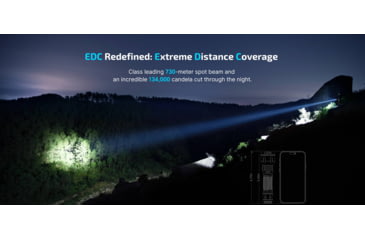 Image of Olight Javelot Long Throw LED Flashlight, Lithium Ion, White, 1350 Lumen, Black, 6975498003687