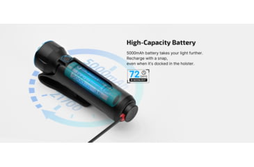 Image of Olight Javelot Long Throw LED Flashlight, Lithium Ion, White, 1350 Lumen, Black, 6975498003687