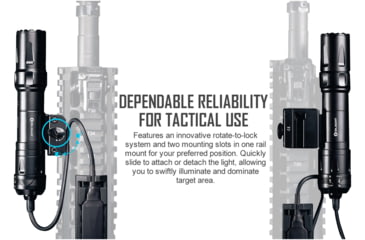 Image of Olight Odin Rechargeable LED Flashlight, Natural White, 2000 Lumens, Black, FL-OL-ODIN-BK