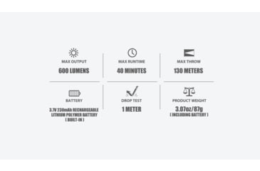 Image of Olight Baldr Mini 600 Lumens LED Flashlight with Green Laser Sight