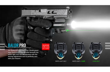 Image of Olight Baldr Pro 1350 Lumens LED Flashlight with Green Laser Sight