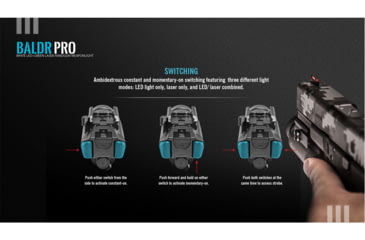 Image of Olight Baldr Pro 1350 Lumens LED Flashlight with Green Laser Sight