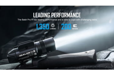 Image of Olight Baldr Pro R 1350 Lumens LED Rechargeable Flashlight and Green Laser Combo