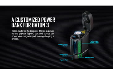 Image of Olight Baton 3 Premium Edition 1200 Lumens LED EDC Flashlight with Wireless Charging Case