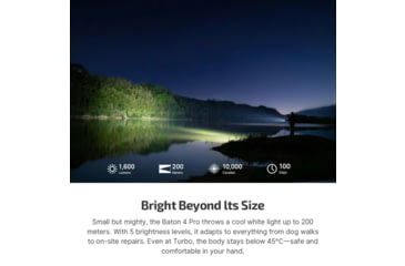 Image of Olight Baton 4 Pro 1600 Lumens Od Green Rechargeable