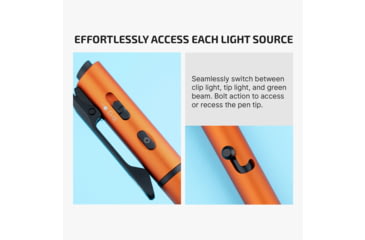 Image of Olight O Pen 3 EDC Pen with Tip and Clip Lights and Green Laser Pointer