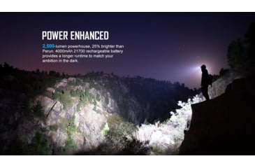 Image of Olight Perun 2 Rechargeable LED Headlamp, Cool White, 2000 Lumenss, Black, FL-OL-PERUN2-BK