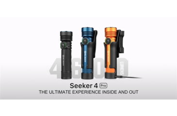 Image of Olight Seeker 4 Pro CW LED Rechargeable Flashlight, 4600 Lumen, Black, FL-OL-SEEKER4PRO