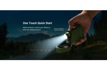 Image of Olight Baton 4 Premium 1300 Lumens LED Rechargeable EDC Flashlight with Wireless Charging Case