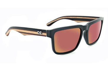 Image of One Mashup Sunglasses, Black w/ Wood Temple, 22033