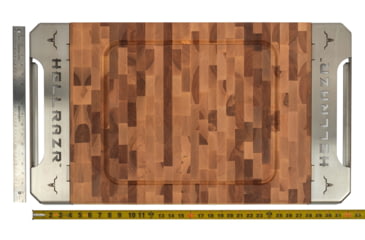 Image of OPMOD HellRazr Hardwood Cuttin Board With Handles, 32 x 18 x 2 in, BUTCH-H0001-0