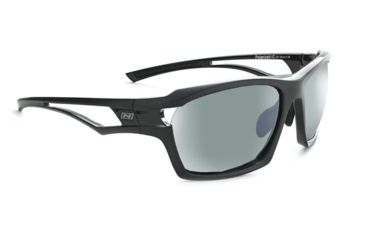 Image of Optic Nerve Cassette Polarized Sunglasses, Two-Tone Black Frame, Lens 2 Sets- Polarized Smoke w/Silver Flash, Copper 21823