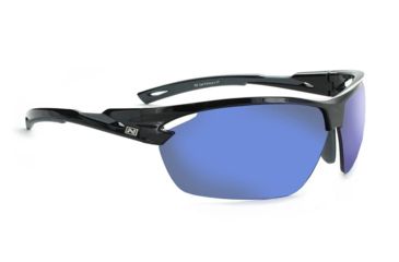Image of Optic Nerve Tach Sunglasses, Shiny Black w/Grey Frame, Lens 2 Sets- Grey w/Blue Mirror, Copper 21804